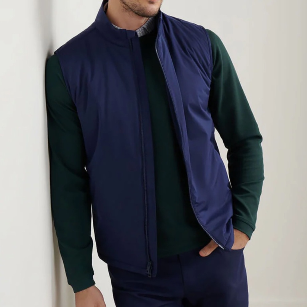 Peter Millar Navy Quilted Vest